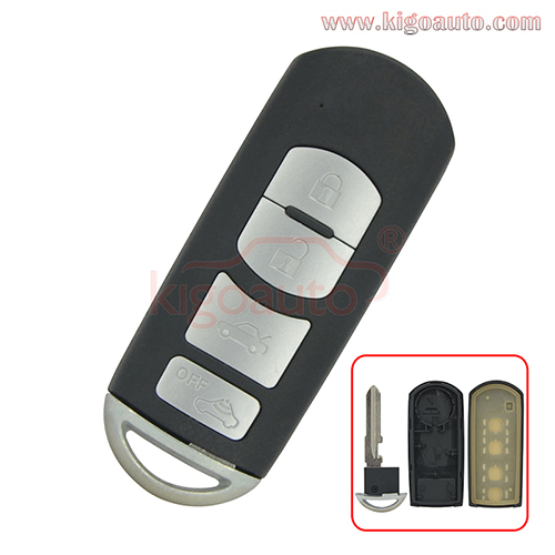 Smart key shell 4 button for Mazda CX7 CX9