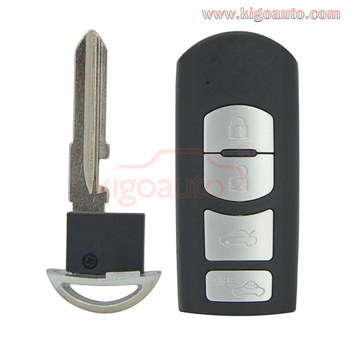 Smart key shell 4 button for Mazda CX7 CX9