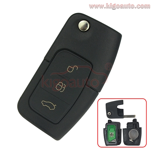 3M5T15K601AB flip key 3 button HU101 434Mhz for Ford Focus