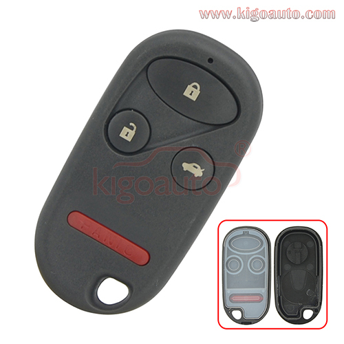 FCC OUCG8D-344H-A Remote key fob shell case 3 button with panic for Honda Civic CR-V Element Insight 2001 - 2005