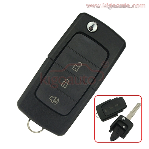 Flip key shell 3 button for Ford