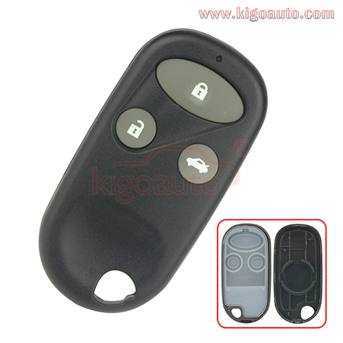 Remote fob case 3 button for Honda Civic Pilot CRV Jazz Accord 2001-2005 key control shell