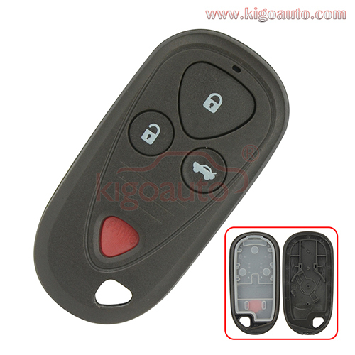 FCC ID E4EG8D-444H-A Remote fob case 3 button with panic for Acura CL RL TL RSX 2003