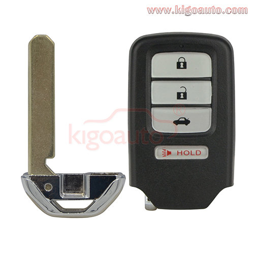 Smart key case shell 3 button with panic ACJ932HK1210A for Honda Accord Civic 2013 2014 2015