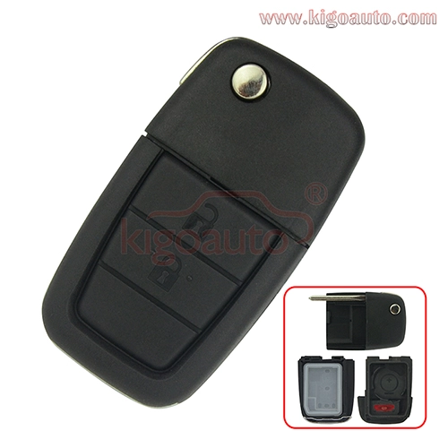 Flip key shell 2 button with panic for Holden VE Commodore