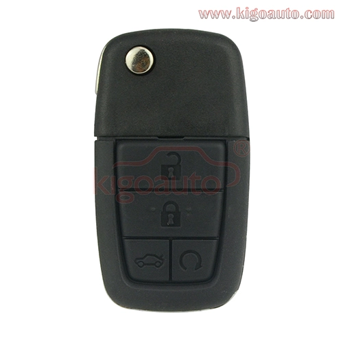 Flip key shell 4 button with panic for Pontiac