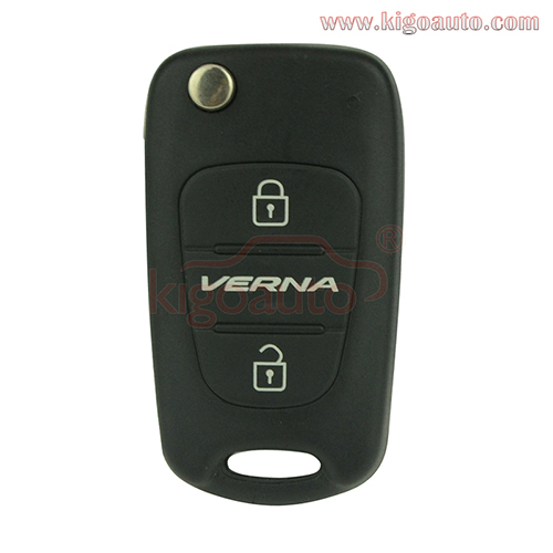 Flip remote key 434Mhz for 2009-2012  Hyundai Verna 3 button