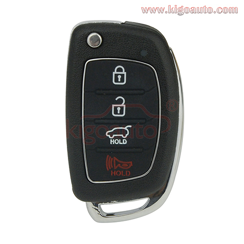 FCC TQ8-RKE-4F25 Flip key shell 3 button with panic for Hyundai Tucson Santa Fe