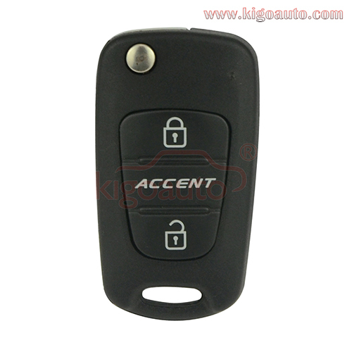 Flip remote key 3 button 434Mhz for Hyundai Accent