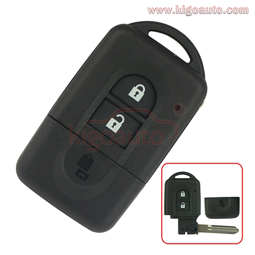 Smart Card key shell case 2 button for Nissan Micra