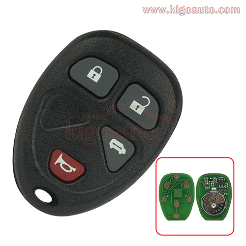 FCC OUC60270 remote fob 4 button 315Mhz ASK for GM Buick Terraza Chevrolet Uplander Pontiac Montana Saturn Relay 2005-2007