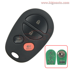 PN 89742-0C040 Remote fob 4 button 315Mhz for Toyota Highlander Sequoia Sienna FCC GQ43VT20T