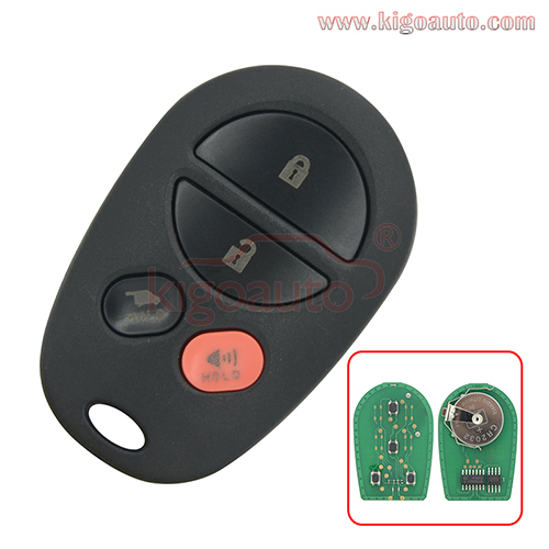 PN 89742-AE020 Remote fob 4 button 315Mhz for Toyota Highlander Sequoia Sienna FCC GQ43VT20T