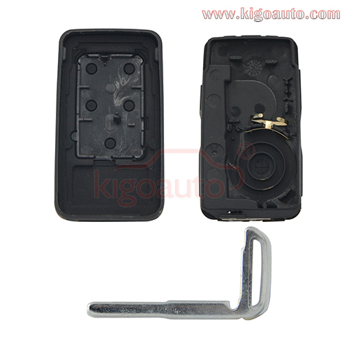 FCC KR55WK49264 Smart key case shell cover 5 button for Volvo 2007 2008 2009 2010 2011 XC70 V70 XC60 S80 S60