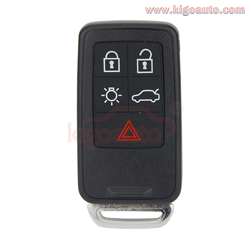 FCC KR55WK49264 Smart key case shell cover 5 button for Volvo 2007 2008 2009 2010 2011 XC70 V70 XC60 S80 S60