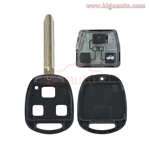 PN 89071-48110 89071-50171 89071-60030 Remote key 3 button TOY43 blade 315mhz 434mhz 304mhz for Toyota Land Cruiser FJ Cruiser Prado 2004-2009