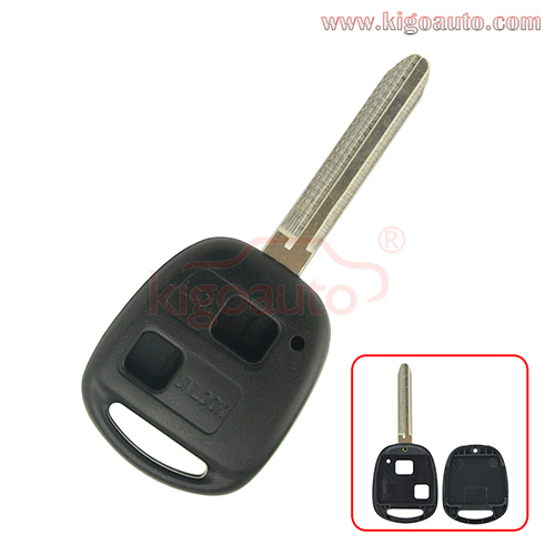 Remote key shell 2 button TOY43 for Toyota Land Cruiser FJ Cruiser Prado RAV4 2004-2009