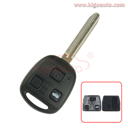 PN 89071-48110 89071-50171 89071-60030 Remote key 3 button TOY43 blade 315mhz 434mhz 304mhz for Toyota Land Cruiser FJ Cruiser Prado 2004-2009