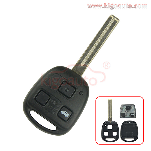 PN 50171 Remote key 3 button TOY48 long blade 315mhz 433mhz 304mhz   for Lexus GX470 RX350 SC430 2007 2008 2009