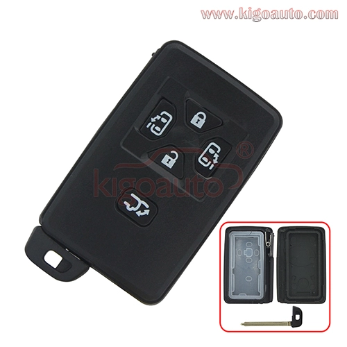 Smart key case 5 button for Toyota Previa