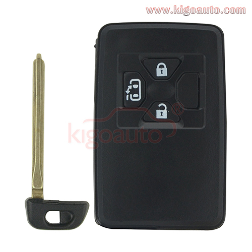 Smart key case 3 button for Toyota