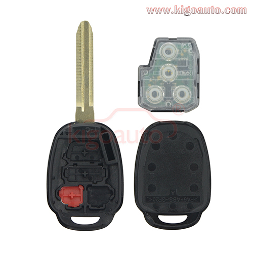 FCC HYQ12BDP remote key 3 button 314.4Mhz G / H / NO chip for Toyota Scion XB 2013 2014 2015