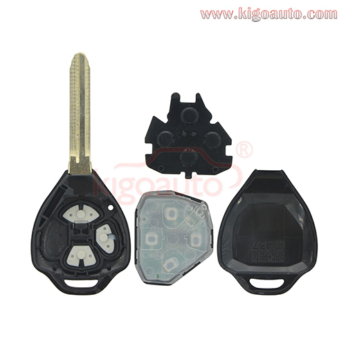 TOKAI RIKA Remote key 3 button TOY43 434Mhz 314mhz G chip 4D67 chip for Toyota HILUX Fortuner 2008 2009