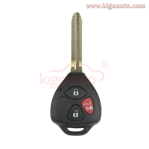 FCC HYQ12BBY Remote key shell 3 button TOY43 for Toyota Yaris Venza RAV4 Matrix Corolla Avalon Camry 2006-2010