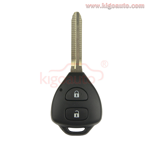 Remote key shell 2 button TOY43 for Toyota Camry Corolla Rav4 Hilux Prado 2006-2012