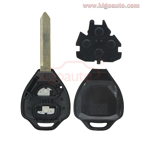Remote key shell TOY47 blade 2button for Toyota Auris Yaris 2009 2010 2011 2012