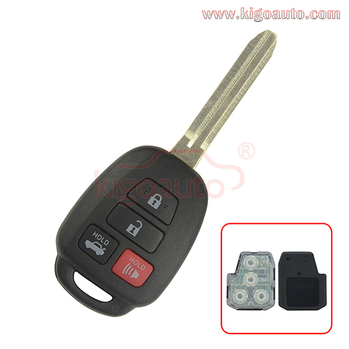 PN 89070-06421 89070-06420 Remote key 4 button 314.4Mhz for Toyota Camry FCC HYQ12BDM