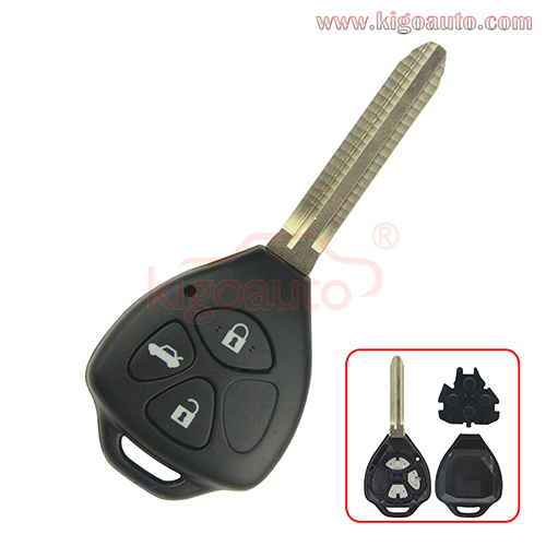 Remote key shell TOY43 3 button for Toyota Venza Matrix 2010
