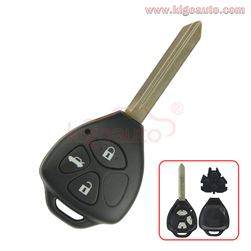 Remote key shell 3 button TOY47 for Toyota Corolla RAV4 Hilux