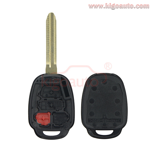 FCC HYQ12BDM Remote key shell 3 button TOY43 for Toyota Prius C Camry 2012