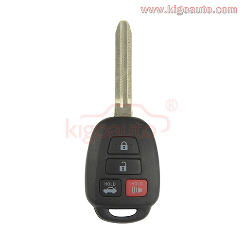 FCC HYQ12BDM Remote key shell 4 button TOY43 for Toyota Camry Corolla
