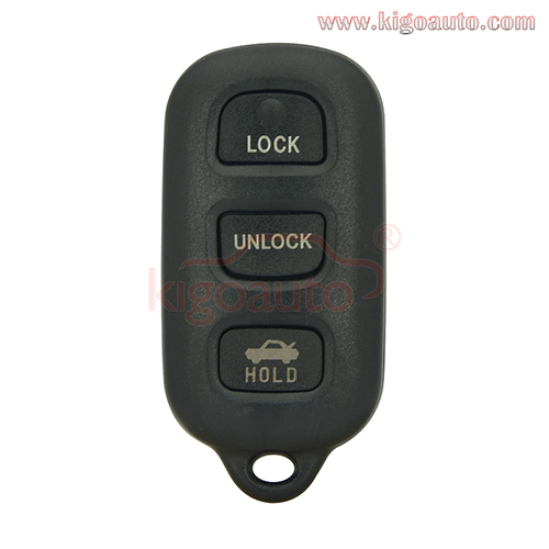 (with round back inside)Remote fob case 3button with panic for Toyota Camry Solara