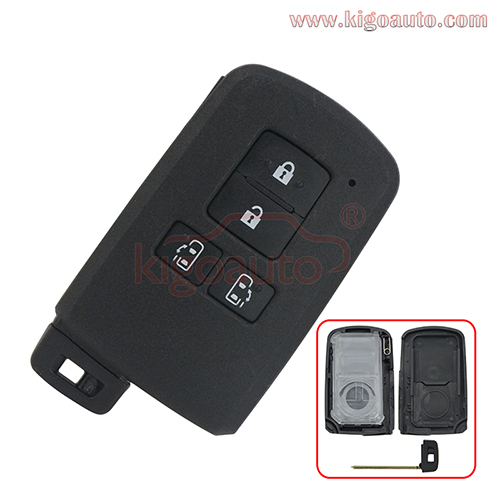 Smart key case 4 button for Toyota