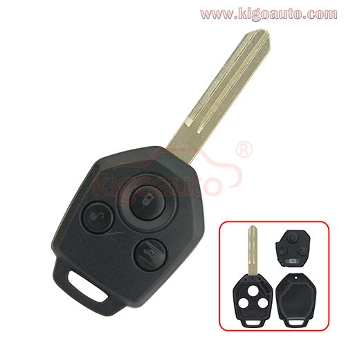 Remote key 3button 434Mhz 4D62 chip/no chip NSN19 blade for Subaru Forest