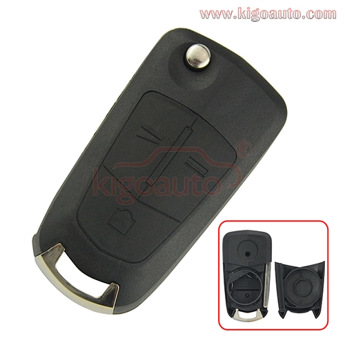 Flip key shell 3button HU100 blade for Vauxhall Opel Corsa Astra Zafira Vectra 2005 2006 2007 2008 2009