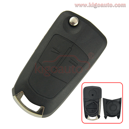 Remote Flip Key shell Case  2 Button HU100 for Vauxhall Opel Corsa D Astra H Vectra C Zafira 2005 2006 2007 2008 2009