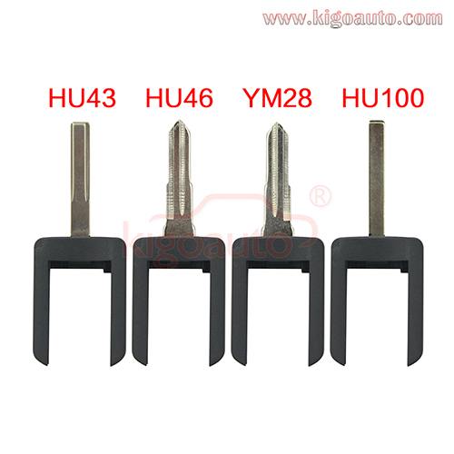 Remote key blade HU100 for Opel