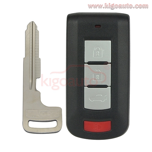 FCC OUC644M-KEY-N  8637A228 smart key case 3 button+panic for Mitsubishi LANCER