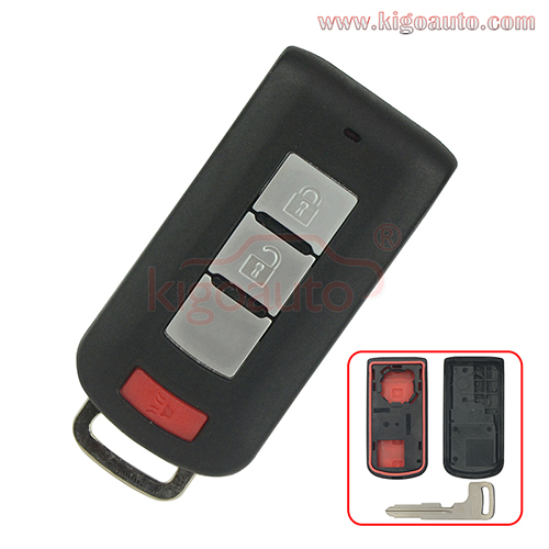 FCC OUC644M-KEY-N smart key case 2button+panic for Mitsubishi OUTLANDER