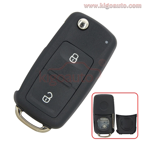 5K0 837 202 AD Remote key shell 2 button for VW Passat Polo Beetle