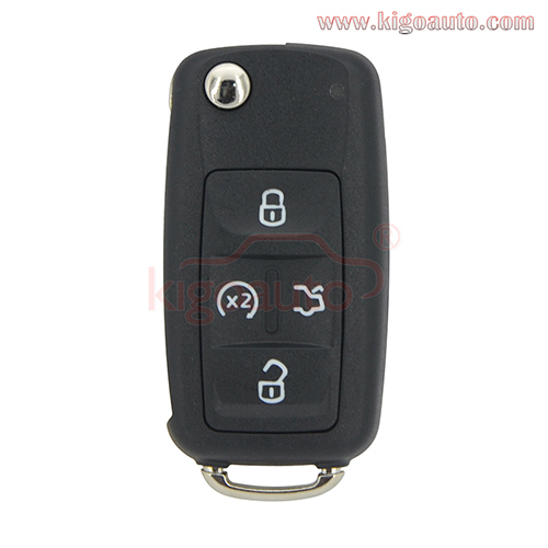 FCC NBG010206T flip remote start key shell for VW Golf Jetta 2011