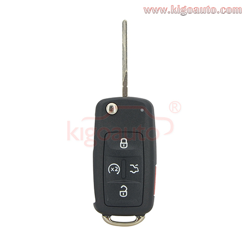 FCC NBG010180T Remote Start Flip Key shell for VW Passat Touareg 2013