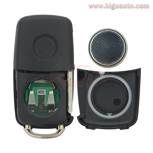 PN 5K0837202AD 2 button HU66 434Mhz remote key for 2012 VW Passat Polo Golf Jetta Beetle Tiguan