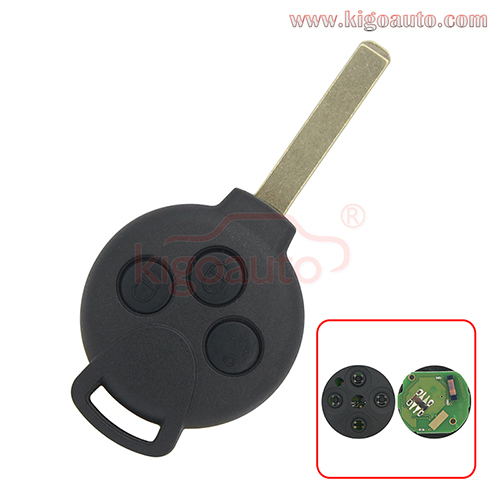 267T-5WK45144 Fortwo 3button 434Mhz remote key for Mercedes Benz Smart Fortwo Forfour City Roadster 2006-2014