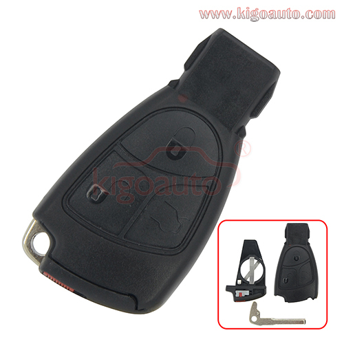 Smart key shell case with battery holder 3 button for Mercedes benz C Class E Class CLS CLK ML B CLass SLK CL S Class 2001 - 2010