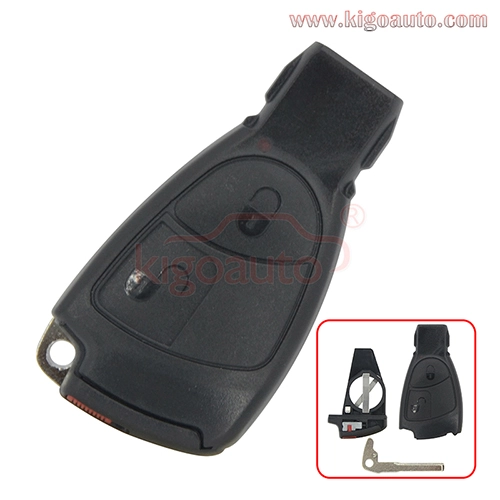 Smart key shell case 2 button with battery holder for Mercedes benz C Class E Class CLS CLK ML B Class SLK CL S Class 1998-2009